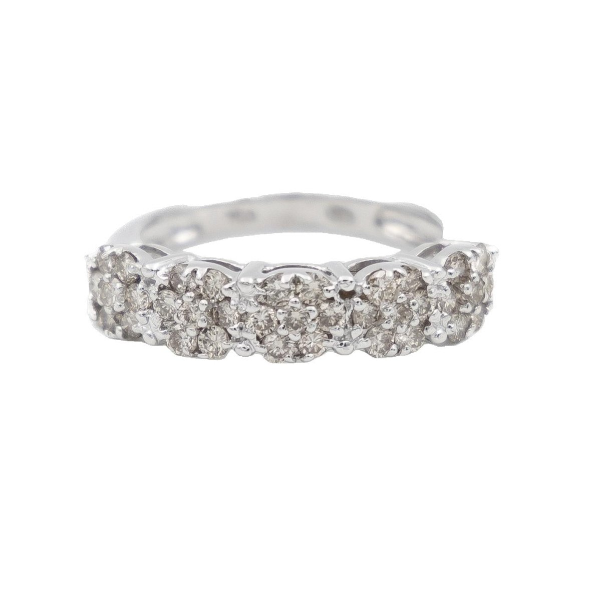 Bague Alliance Or blanc Diamant - Castafiore