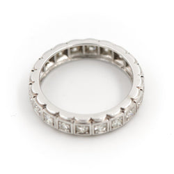 Bague Alliance Or blanc Diamant - Castafiore
