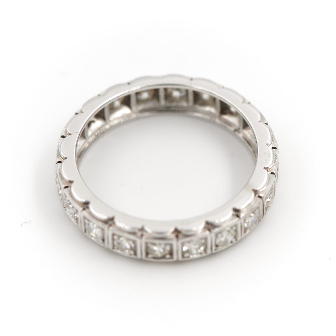 Bague Alliance Or blanc Diamant - Castafiore