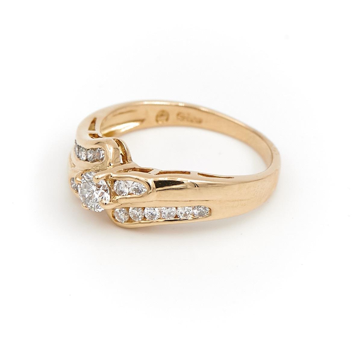 Bague Alliance Or jaune Diamant - Castafiore