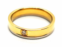 Bague Alliance Or jaune Diamant - Castafiore