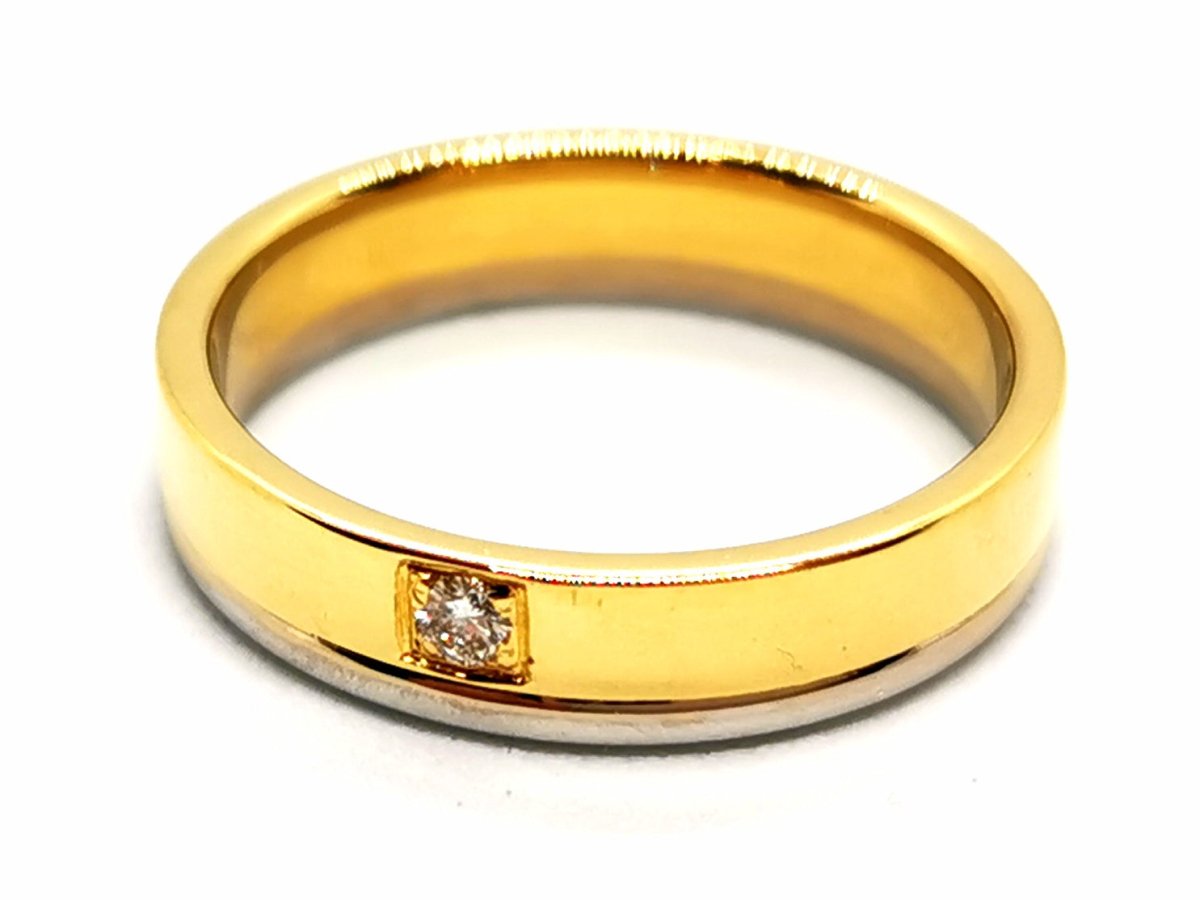 Bague Alliance Or jaune Diamant - Castafiore