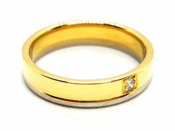 Bague Alliance Or jaune Diamant - Castafiore