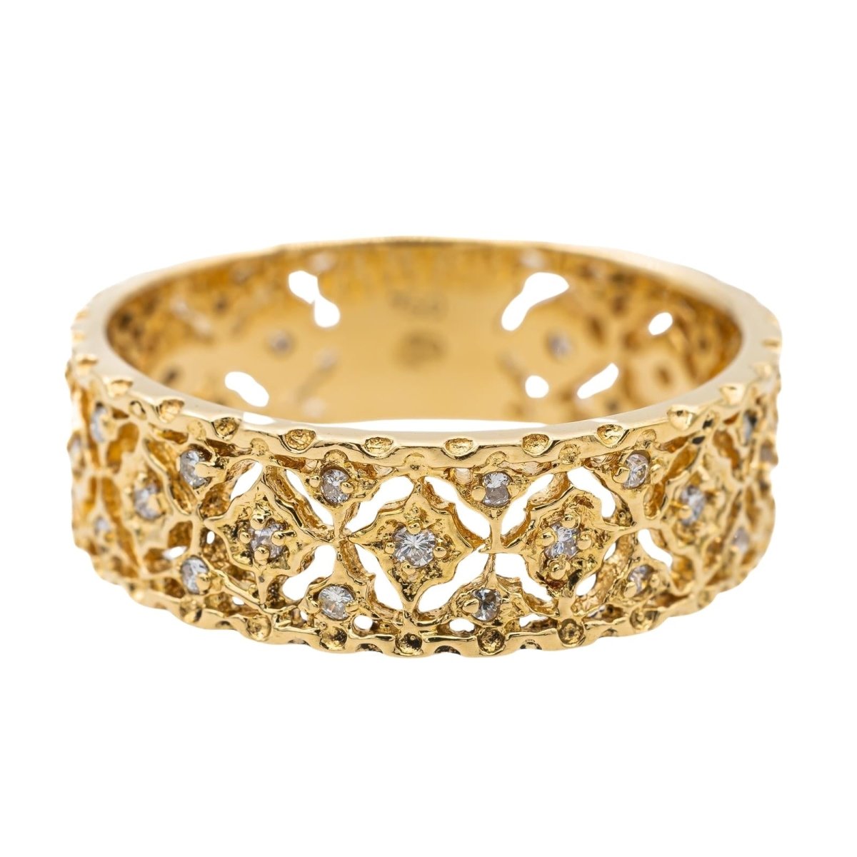Bague Alliance or jaune et diamant - Castafiore