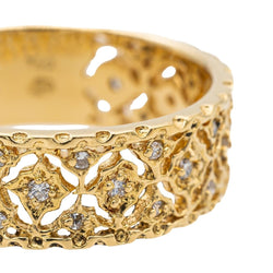 Bague Alliance or jaune et diamant - Castafiore