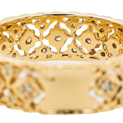 Bague Alliance or jaune et diamant - Castafiore