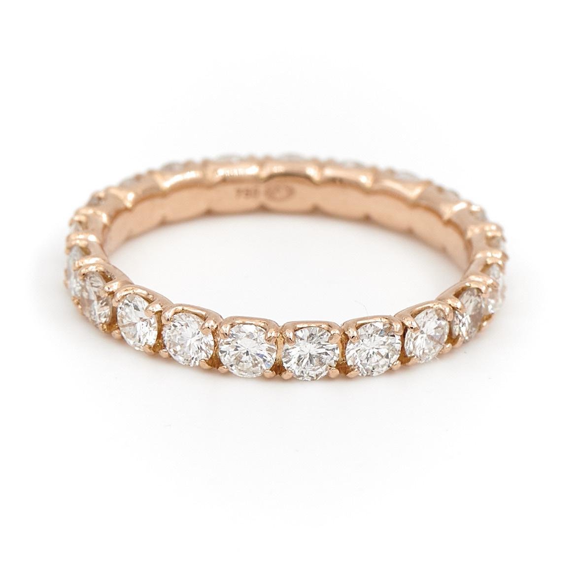 Bague Alliance Or rose Diamant - Castafiore