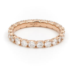 Bague Alliance Or rose Diamant - Castafiore