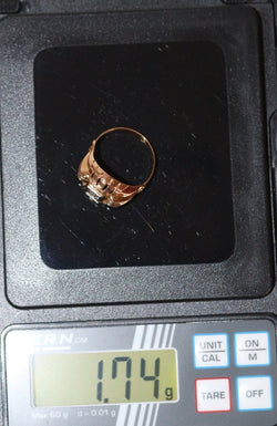 Bague Années 40 Or Jaune Et Diamant - Castafiore