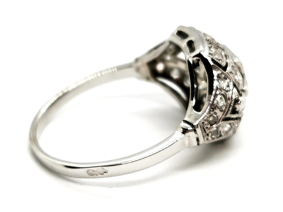 Bague Art déco Or blanc Diamant - Castafiore