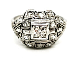 Bague Art déco Or blanc Diamant - Castafiore