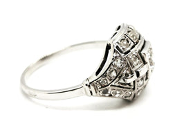 Bague Art déco Or blanc Diamant - Castafiore