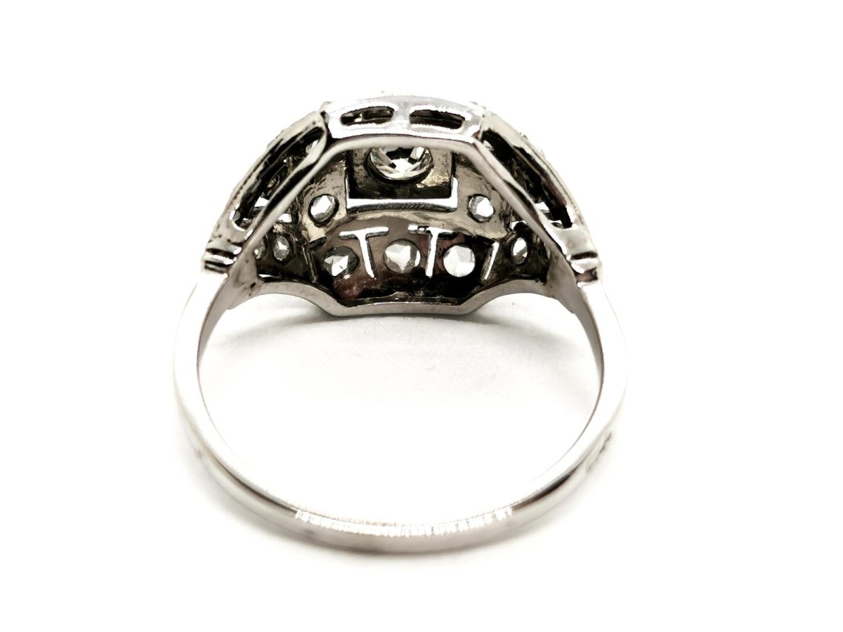 Bague Art déco Or blanc Diamant - Castafiore