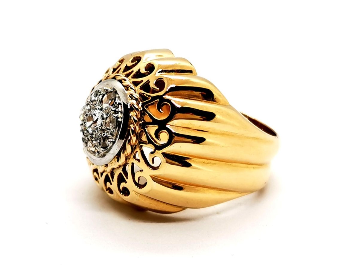 Bague Art déco Or jaune Diamant - Castafiore