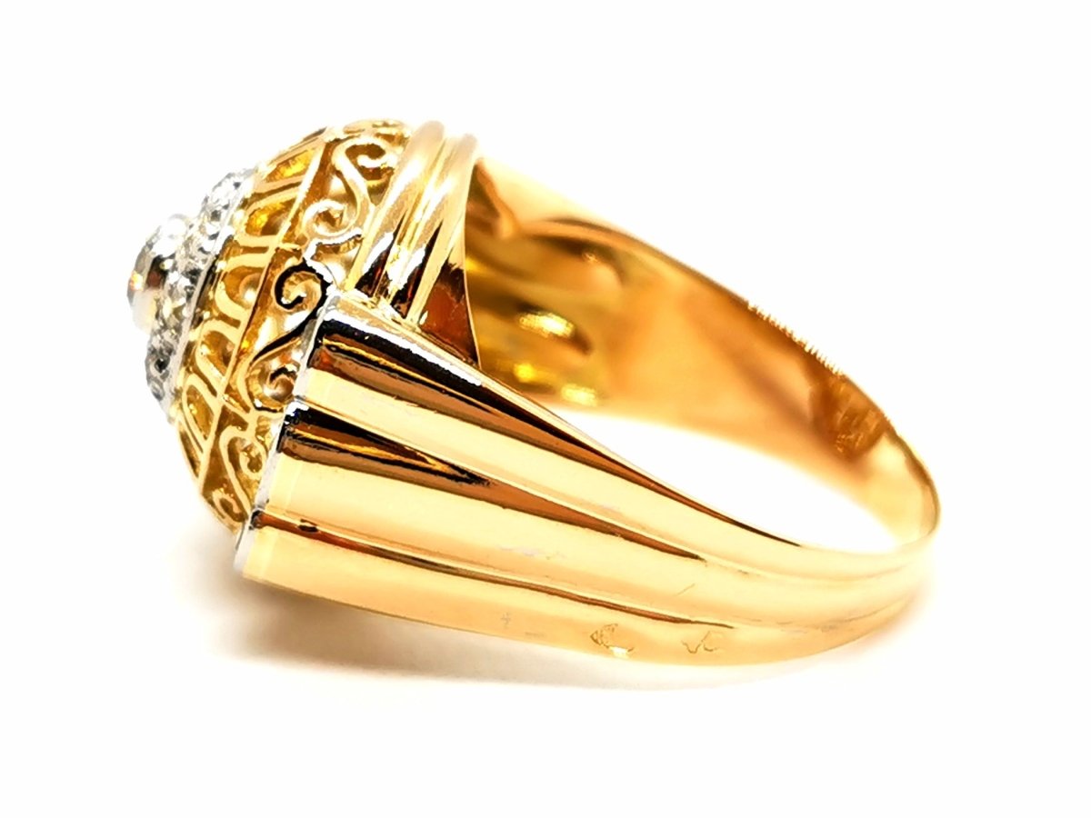 Bague Art déco Or jaune Diamant - Castafiore