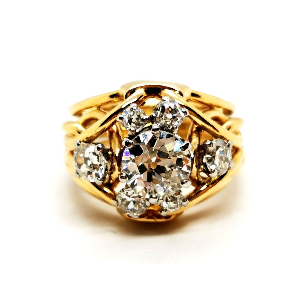 Bague Art déco Or jaune Diamant - Castafiore