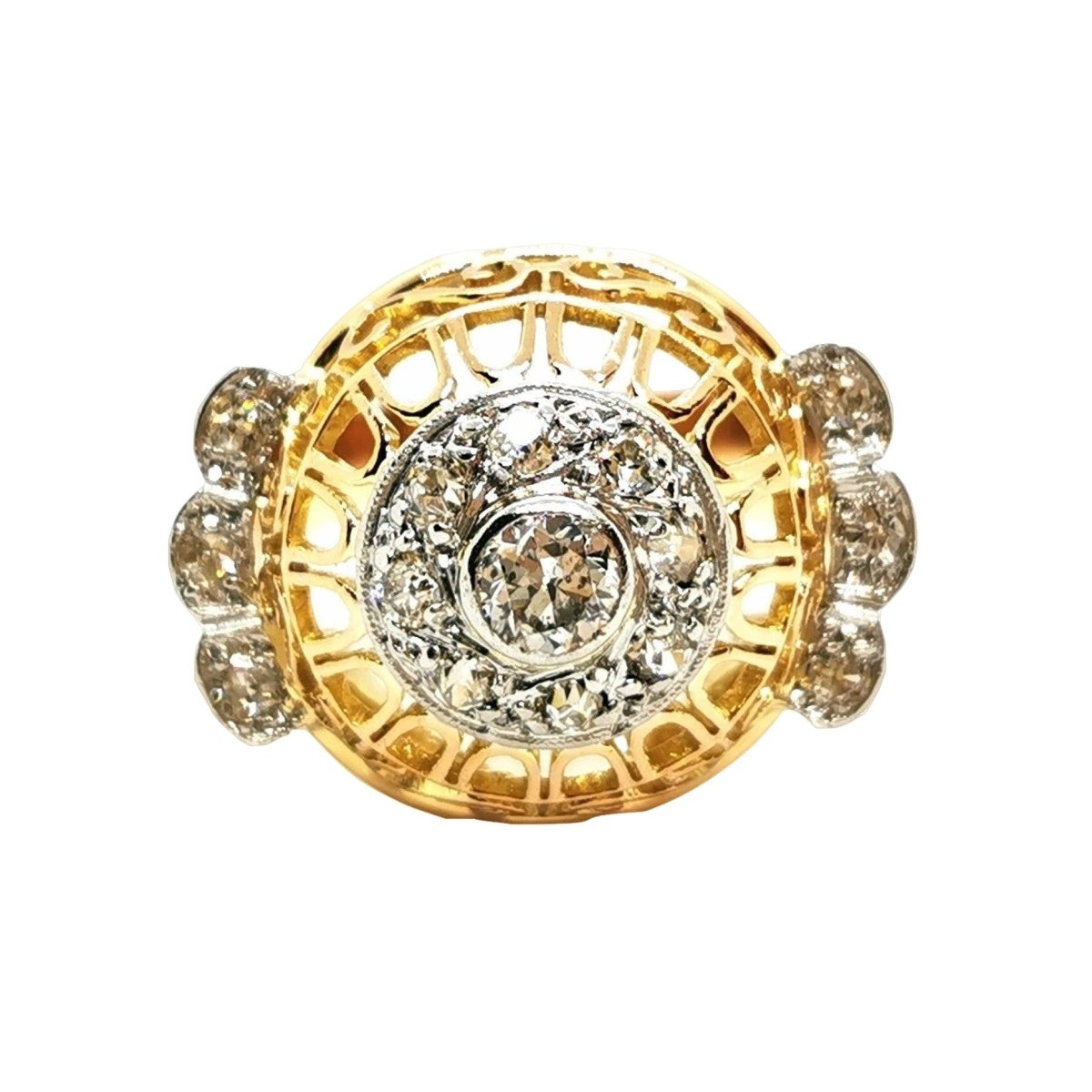 Bague Art déco Or jaune Diamant - Castafiore