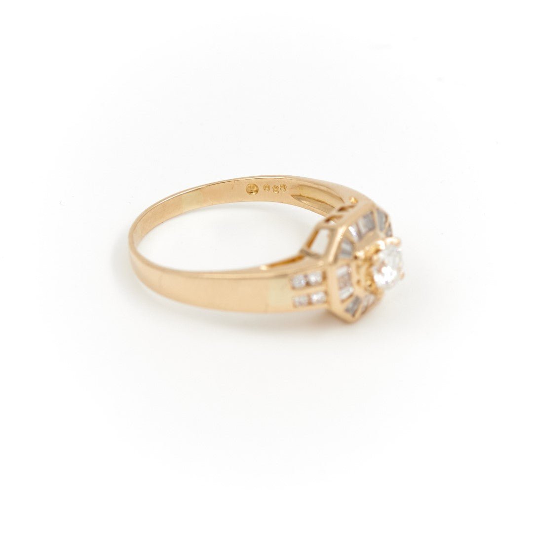 Bague Art déco Or jaune Diamant - Castafiore