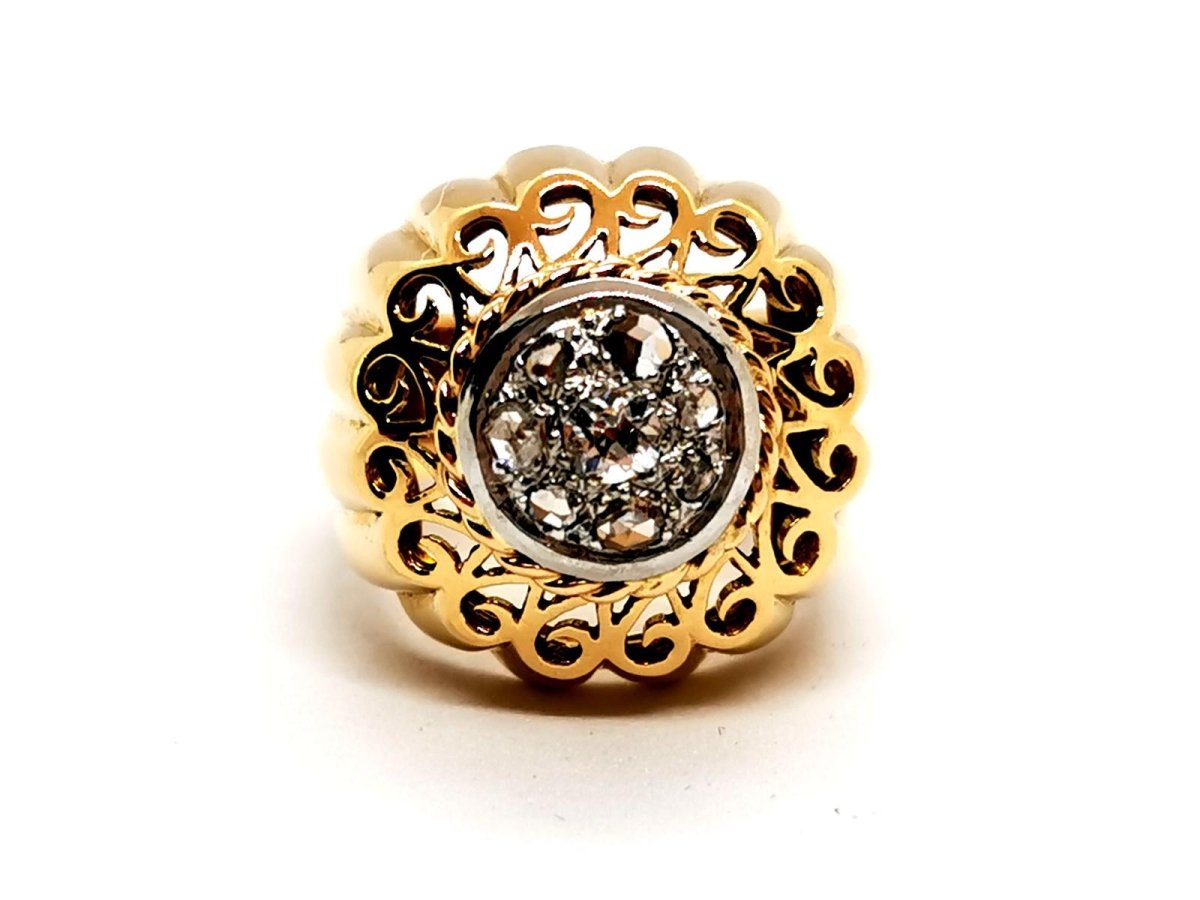 Bague Art déco Or jaune Diamant - Castafiore