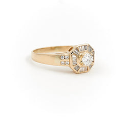 Bague Art déco Or jaune Diamant - Castafiore