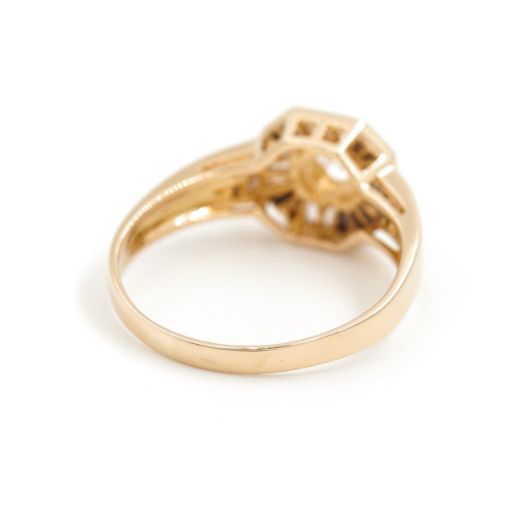 Bague Art déco Or jaune Diamant - Castafiore