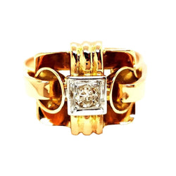Bague Art déco Or jaune Diamant - Castafiore