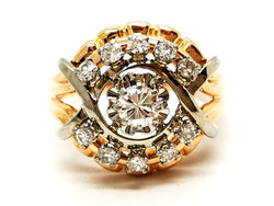 Bague Art déco Platine Diamant - Castafiore