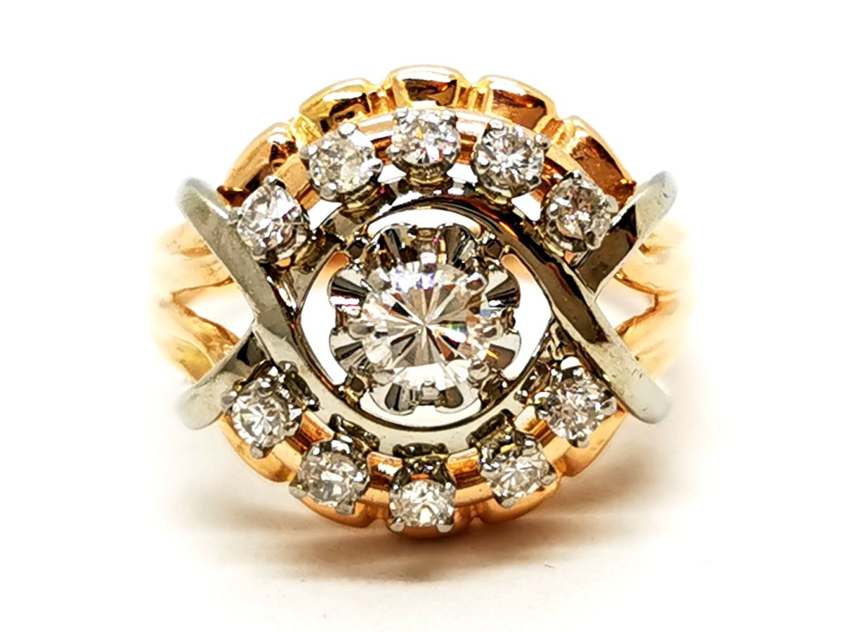 Bague Art déco Platine Diamant - Castafiore