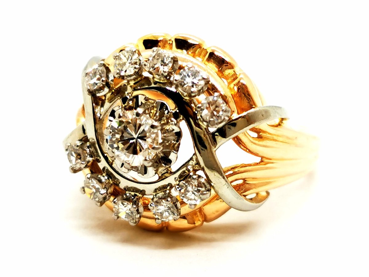 Bague Art déco Platine Diamant - Castafiore