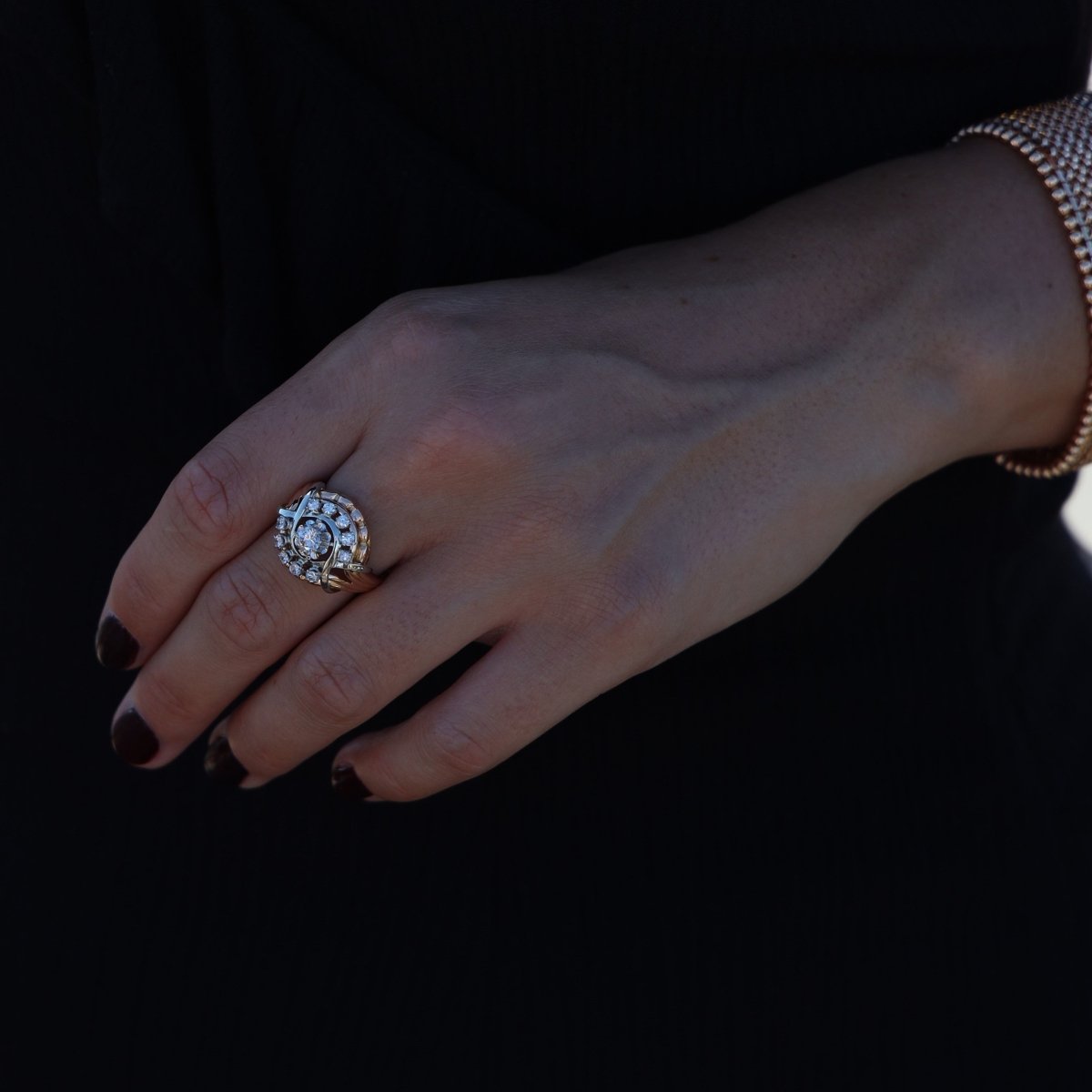 Bague Art déco Platine Diamant - Castafiore