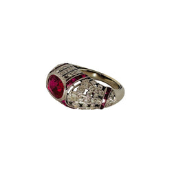 Bague Art déco rubis et diamants - Castafiore