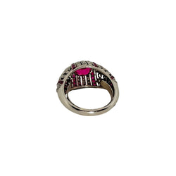 Bague Art déco rubis et diamants - Castafiore