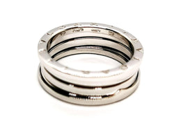 Bague Bandeau BULGARI "B.Zero1" en or blanc - Castafiore