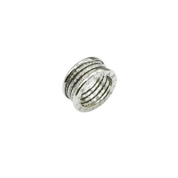 Bague Bandeau BULGARI "B.Zero1" en or blanc et diamants - Castafiore