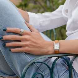 Bague Bandeau BULGARI "B.Zero1" en or blanc et diamants - Castafiore