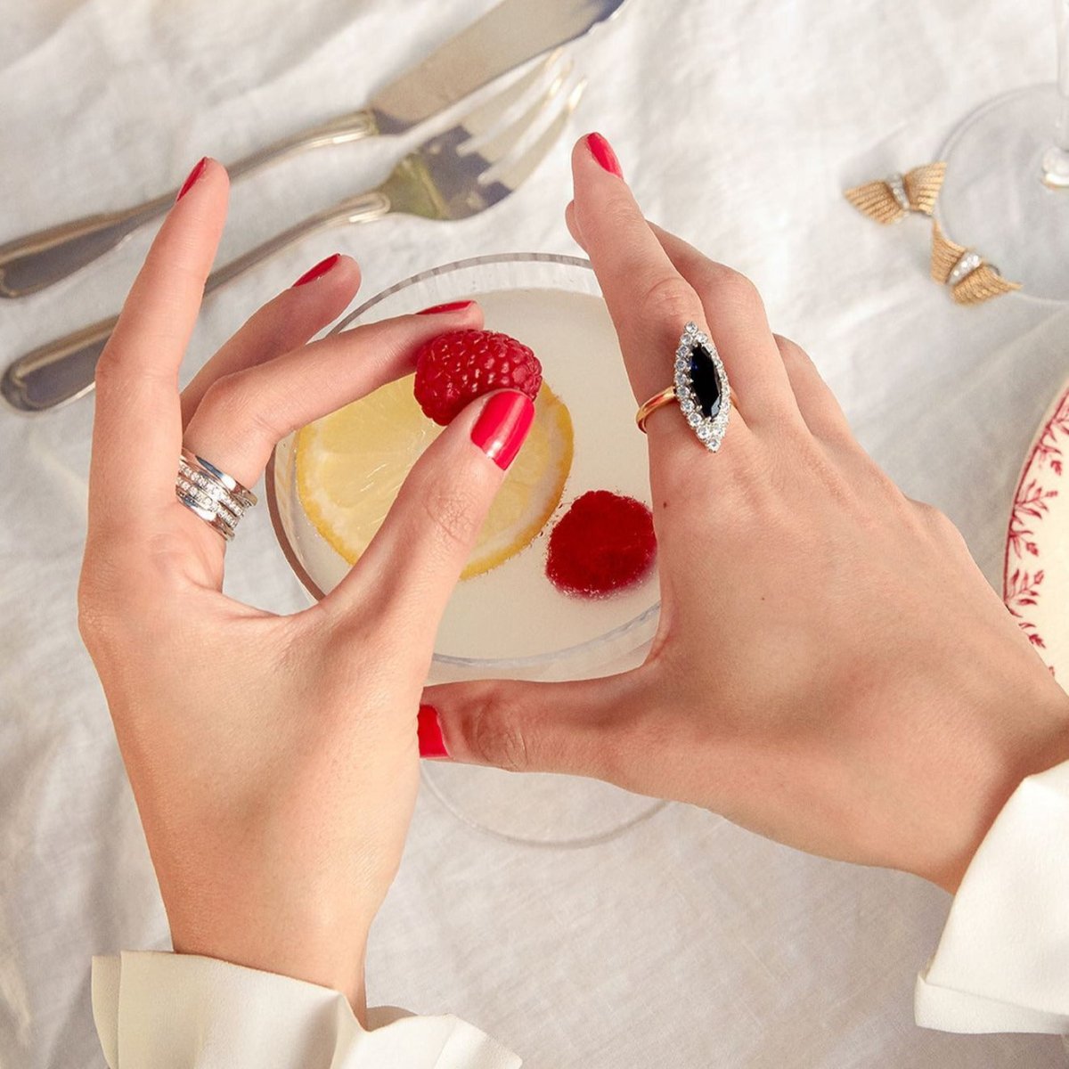 Bague Bandeau BULGARI "B.Zero1" en or blanc et diamants - Castafiore