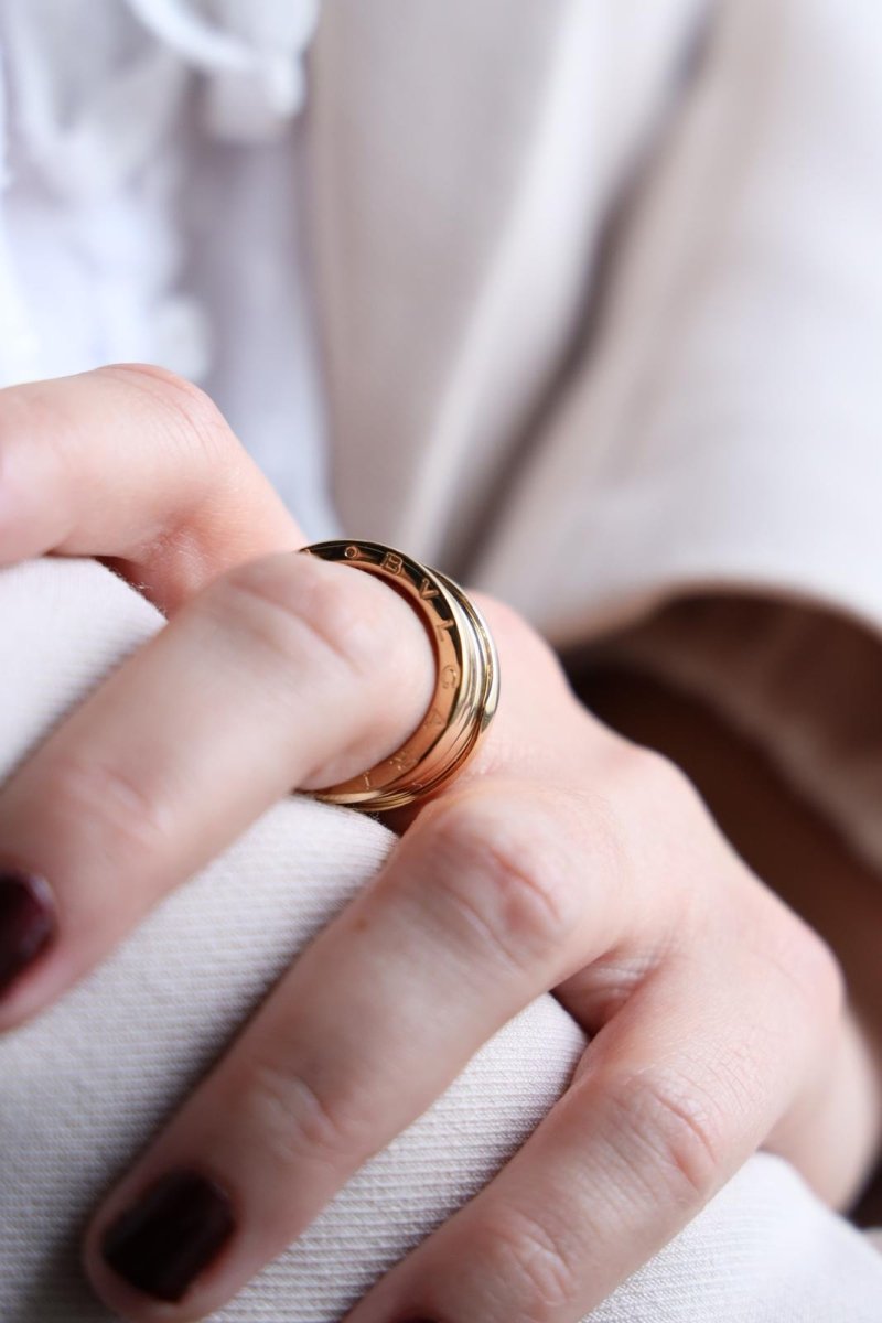Bague Bandeau BULGARI "B.Zero1" en or jaune - Castafiore