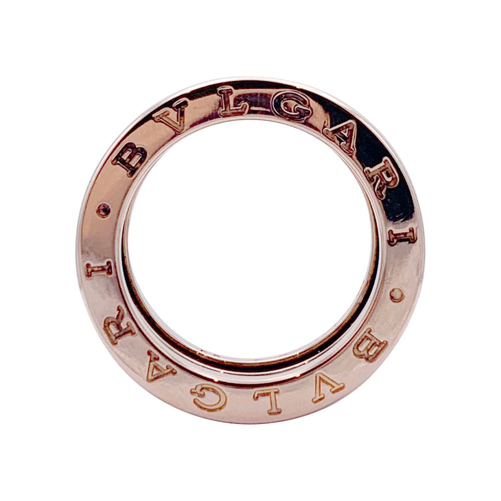 Bague Bandeau BULGARI "B.Zero1" en or rose et diamants - Castafiore