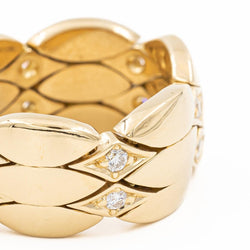 Bague Bandeau CARTIER en or jaune et diamants - Castafiore