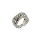 Bague Bandeau croisée en or blanc et diamants - Castafiore