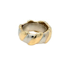 Bague Bandeau DAVID WEBB en or jaune, or blanc et diamants - Castafiore