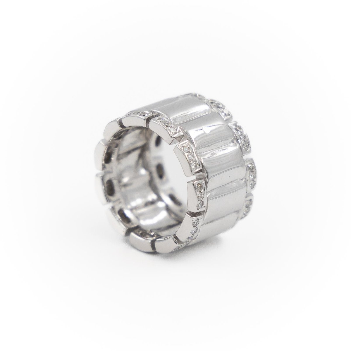 Bague Bandeau en or blanc et diamants - Castafiore