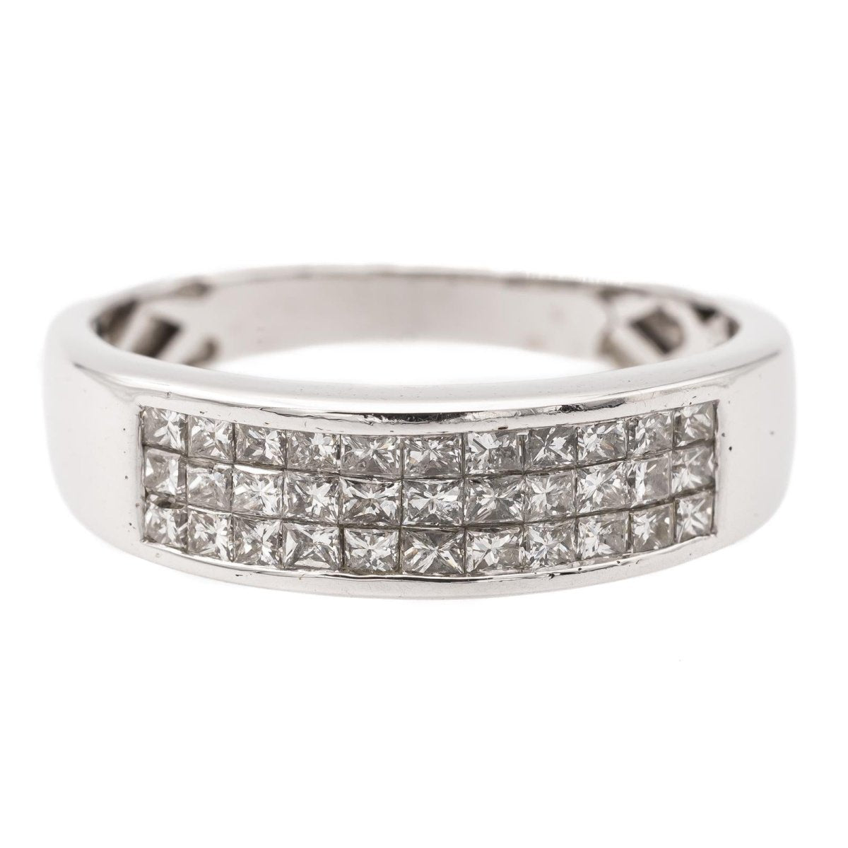 Bague Bandeau en or blanc et diamants - Castafiore