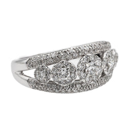 Bague Bandeau en or blanc et diamants - Castafiore