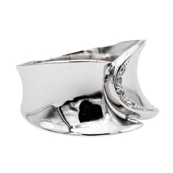 Bague Bandeau en or blanc et diamants - Castafiore