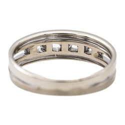 Bague Bandeau en or blanc et diamants - Castafiore