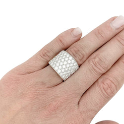 Bague bandeau en or blanc et diamants - Castafiore