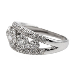 Bague Bandeau en or blanc et diamants - Castafiore