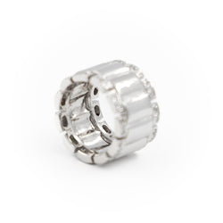 Bague Bandeau en or blanc et diamants - Castafiore