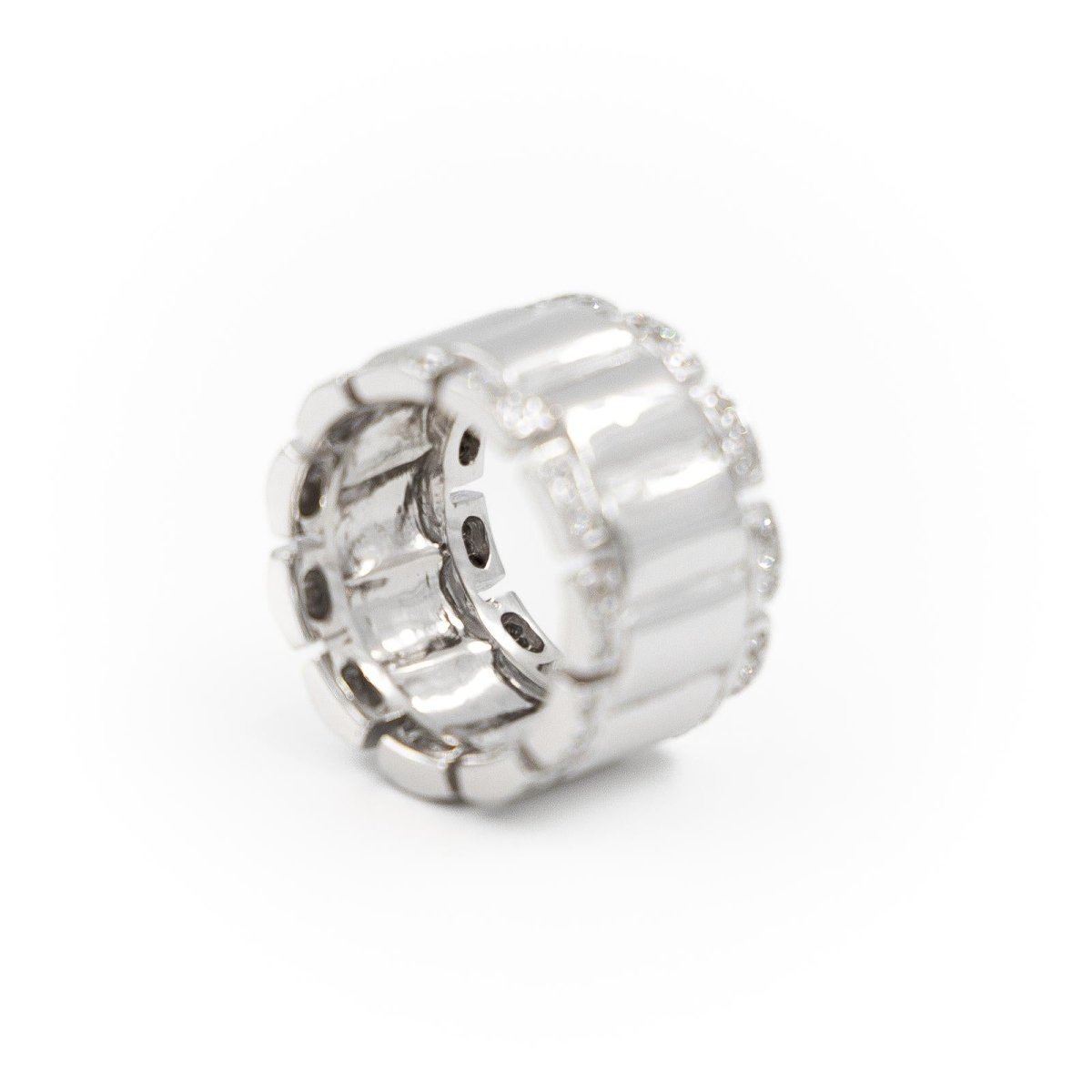 Bague Bandeau en or blanc et diamants - Castafiore